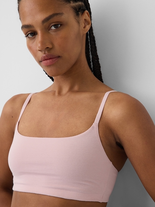 Image number 3 showing, Softest Organic Stretch Cotton Scoop Bralette