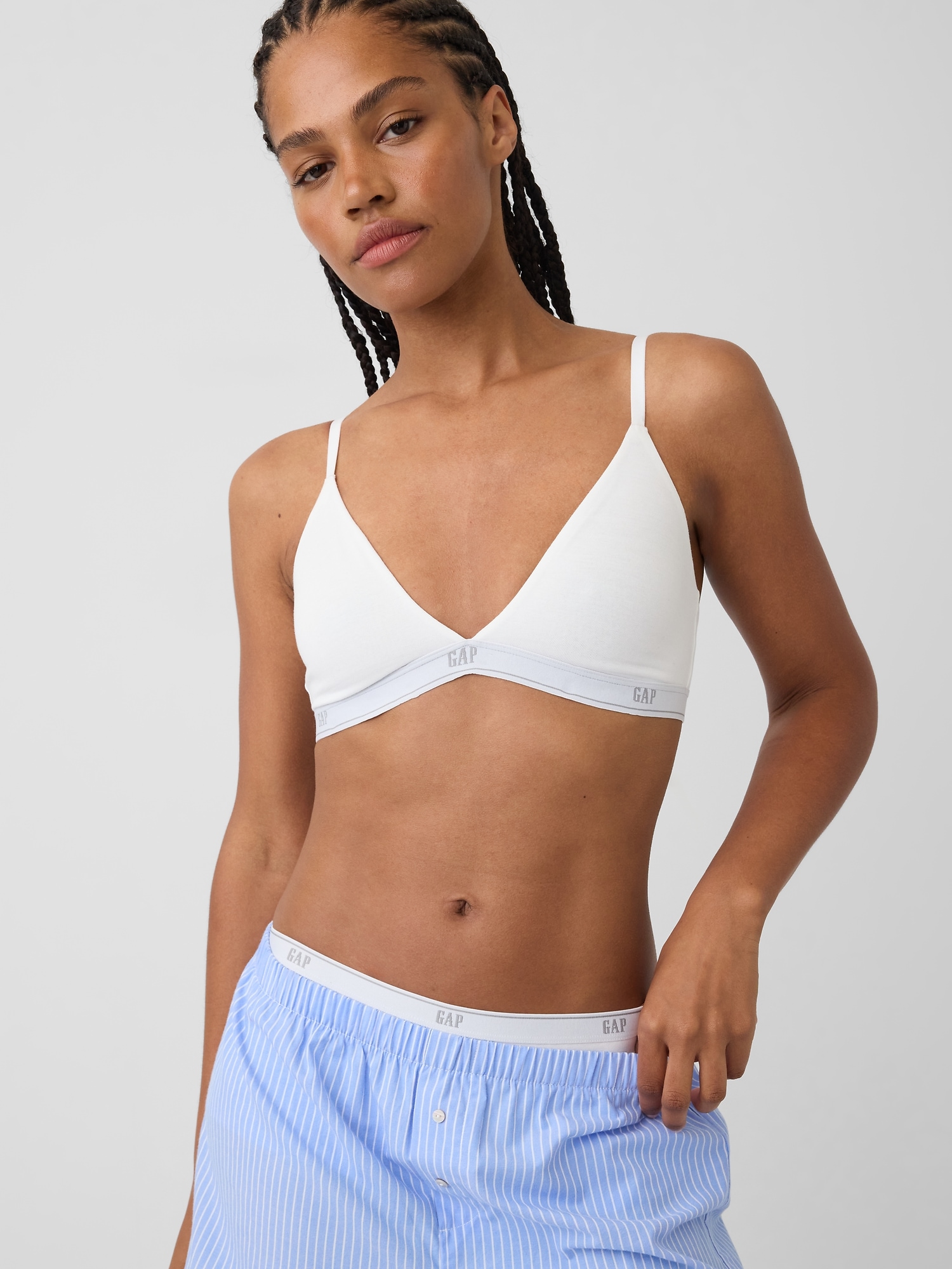 Softest Organic Stretch Cotton Logo Triangle Bra