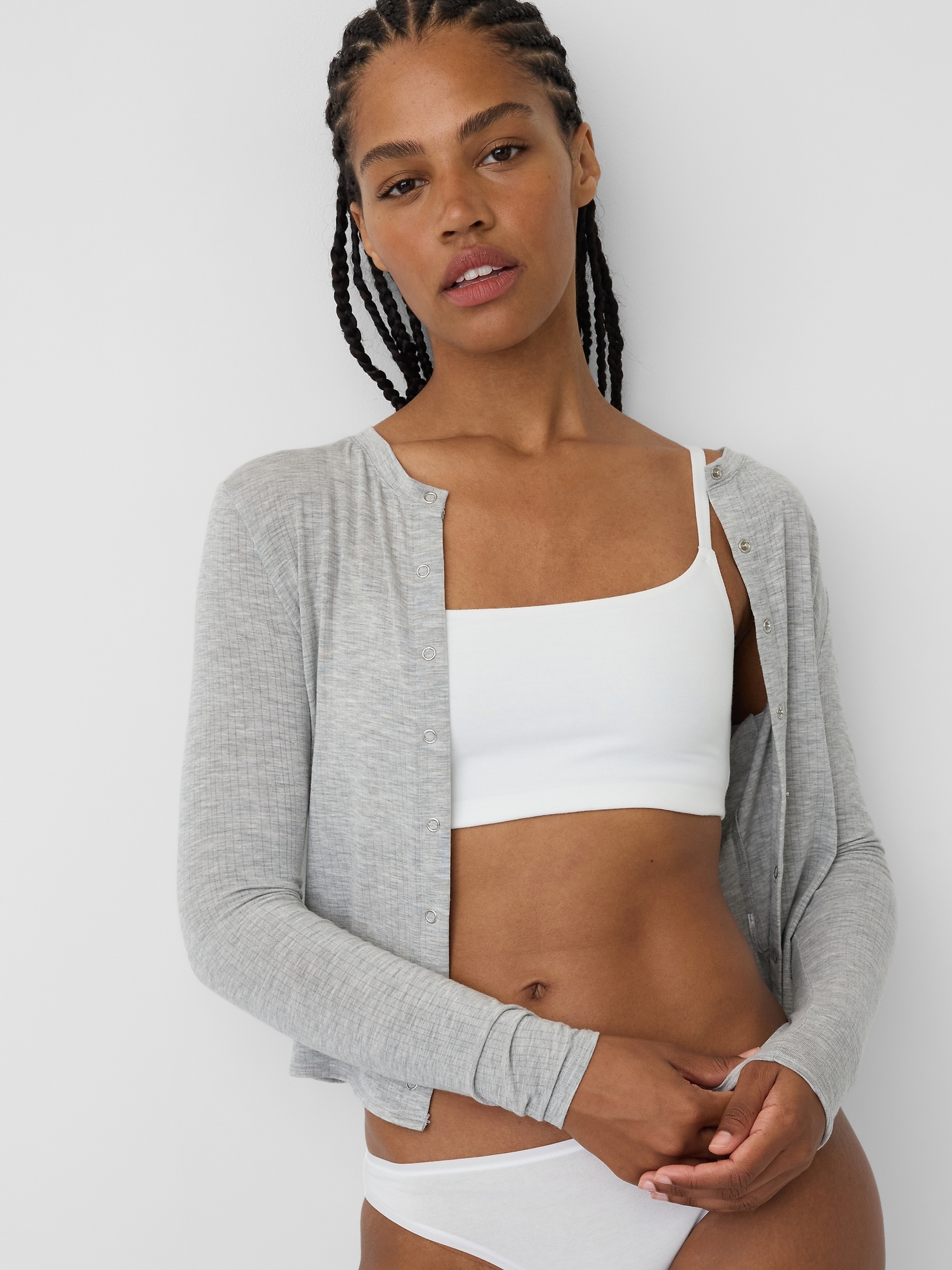 Softest Organic Stretch Cotton Scoop Bralette