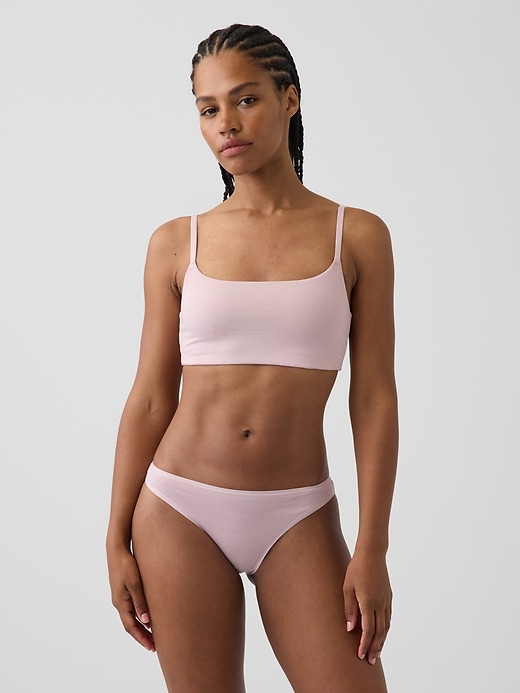 Image number 1 showing, Softest Organic Stretch Cotton Scoop Bralette