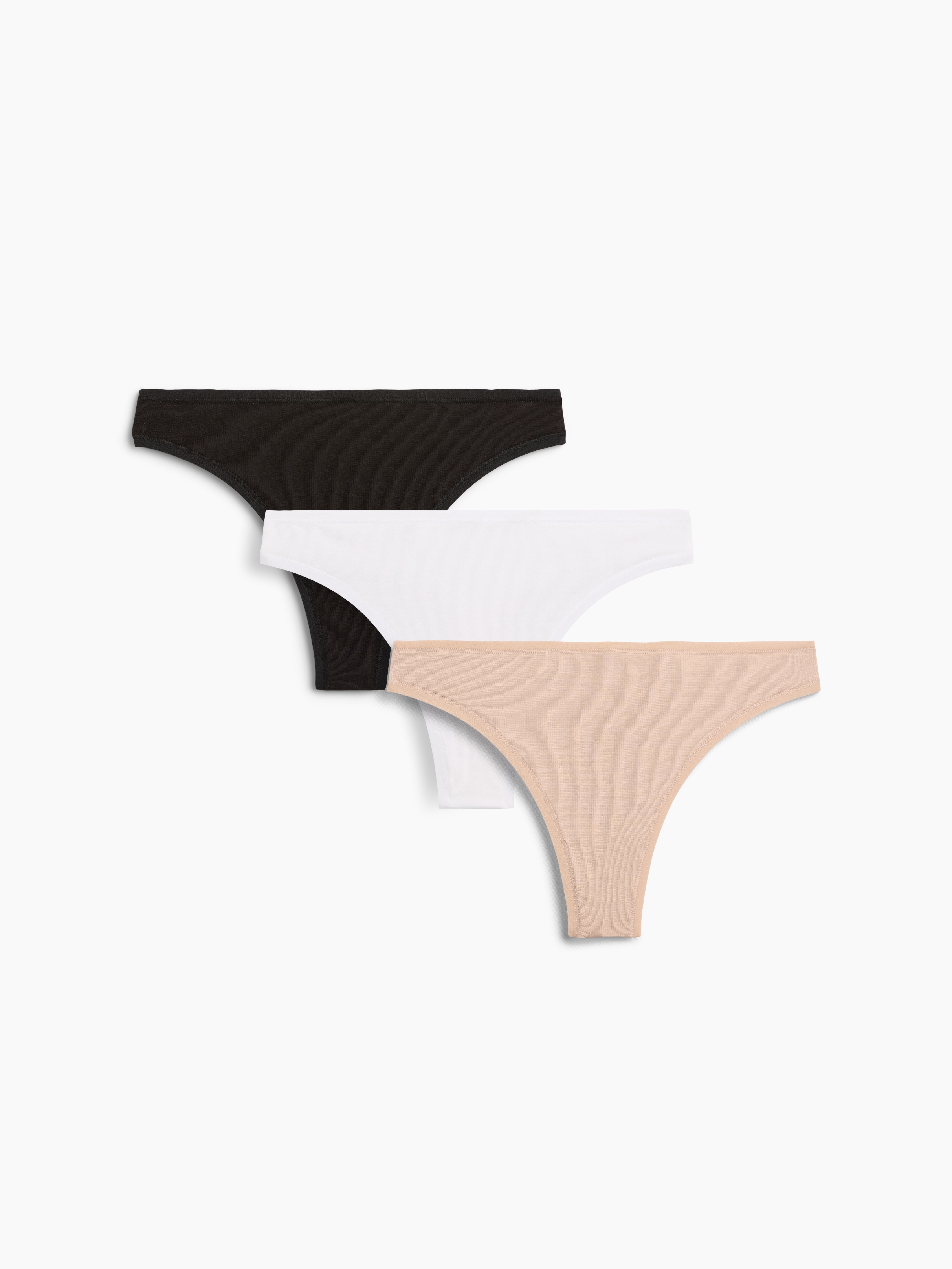 Softest Organic Stretch Cotton Thong (3-Pack)