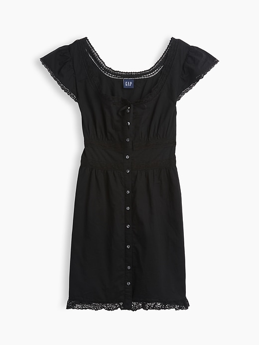 Image number 5 showing, Scoop Neck Lace-Trim Mini Dress