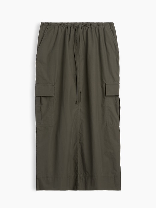 Image number 6 showing, Poplin Easy Cargo Maxi Skirt