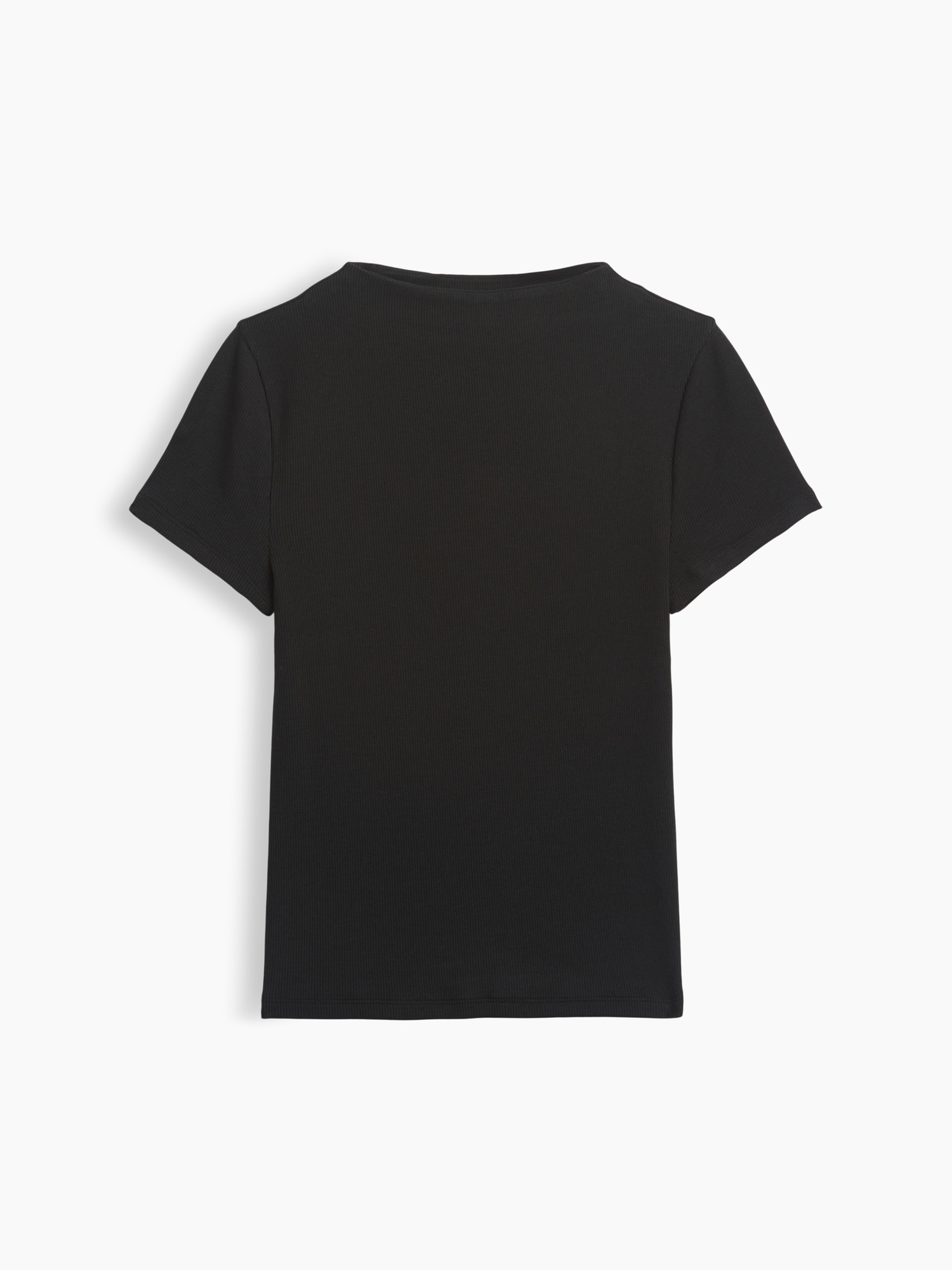 Modern Rib Mockneck Crop T-Shirt