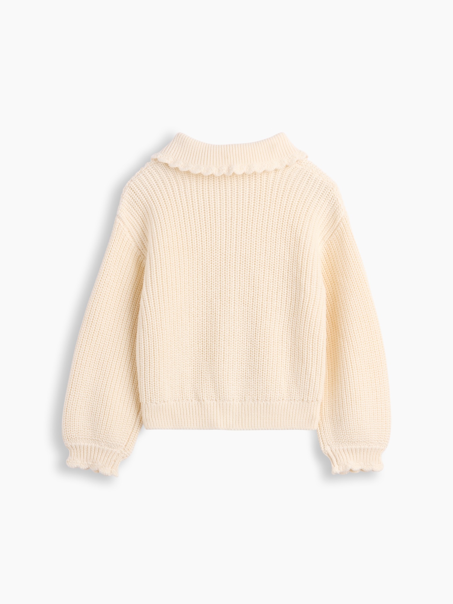 Кардиган Gap Collared Cardigan Sweater для малышей, цвет: Слоновая кость морозный — фото 2