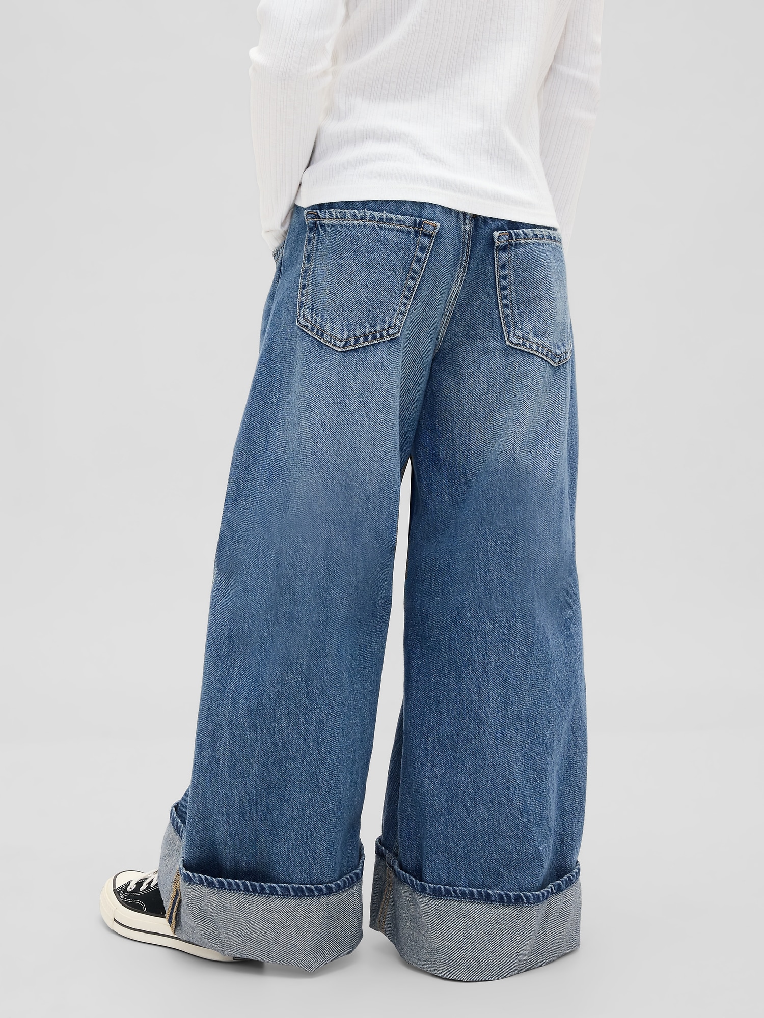 Kids Low Rise Easy Cuffed Baggy Jeans