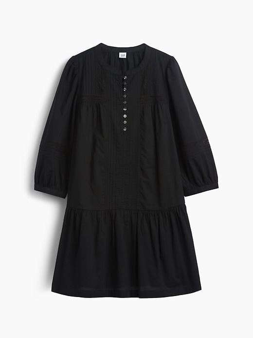Image number 5 showing, Lace-Trim Drop-Waist Mini Dress