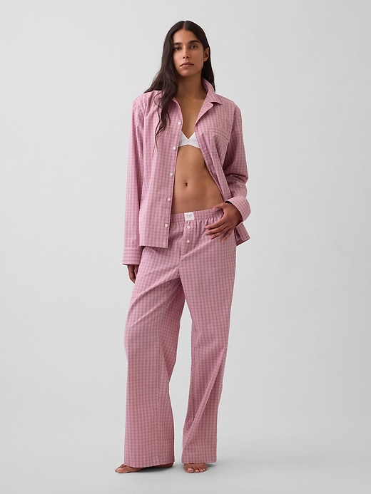 Image number 1 showing, MadeSoft Poplin PJ Pants