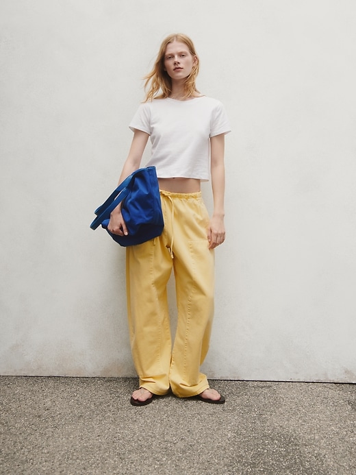 Image number 6 showing, Poplin Easy Double-Knee Barrel Pants
