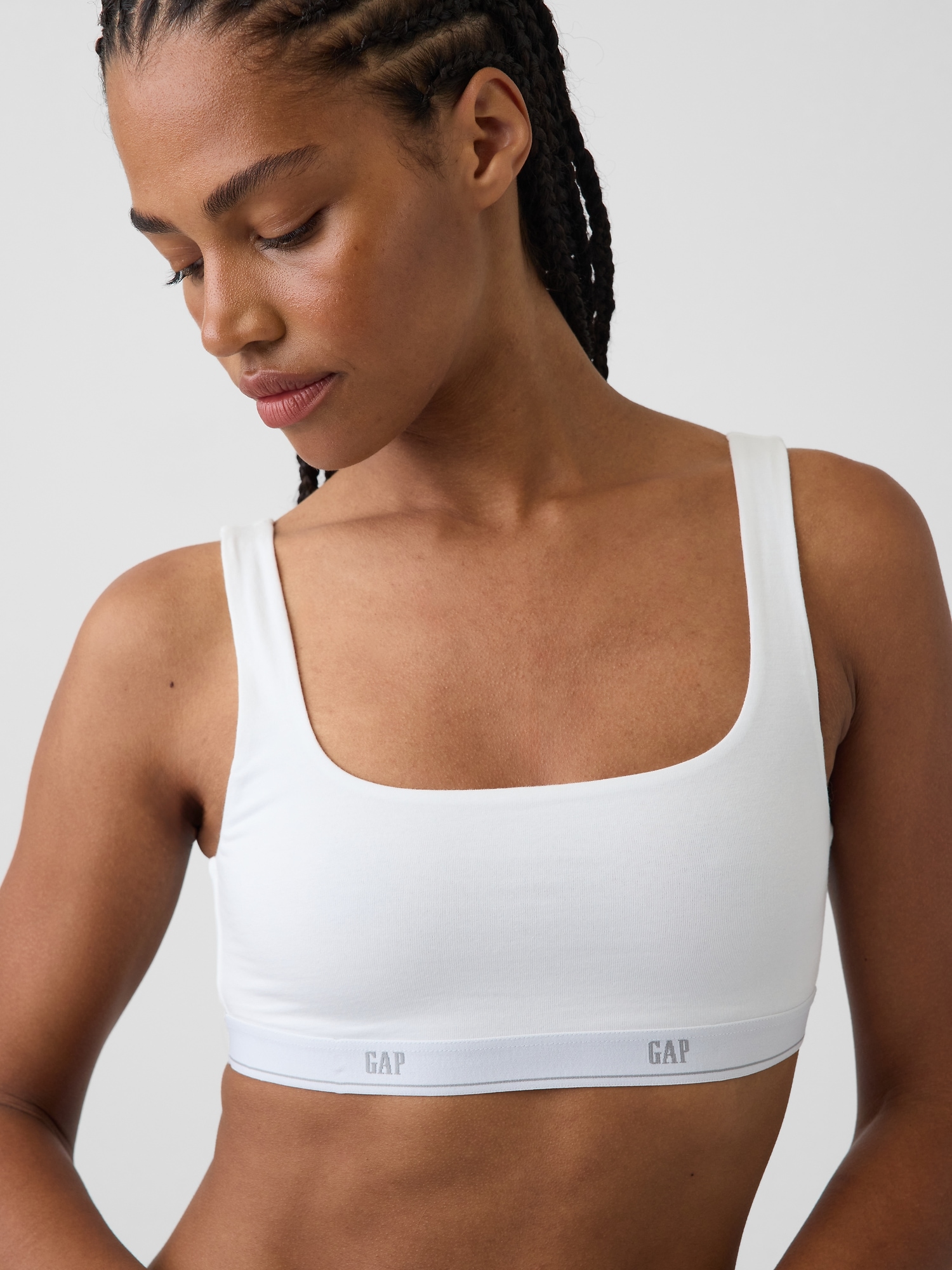 Softest Organic Stretch Cotton Gap Logo Bralette