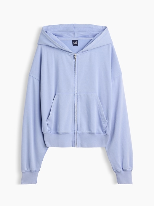 Image number 7 showing, VintageSoft Terry Oversized Wedge Zip Hoodie