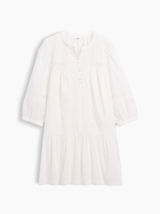 Image number 5 showing, Lace-Trim Drop-Waist Mini Dress