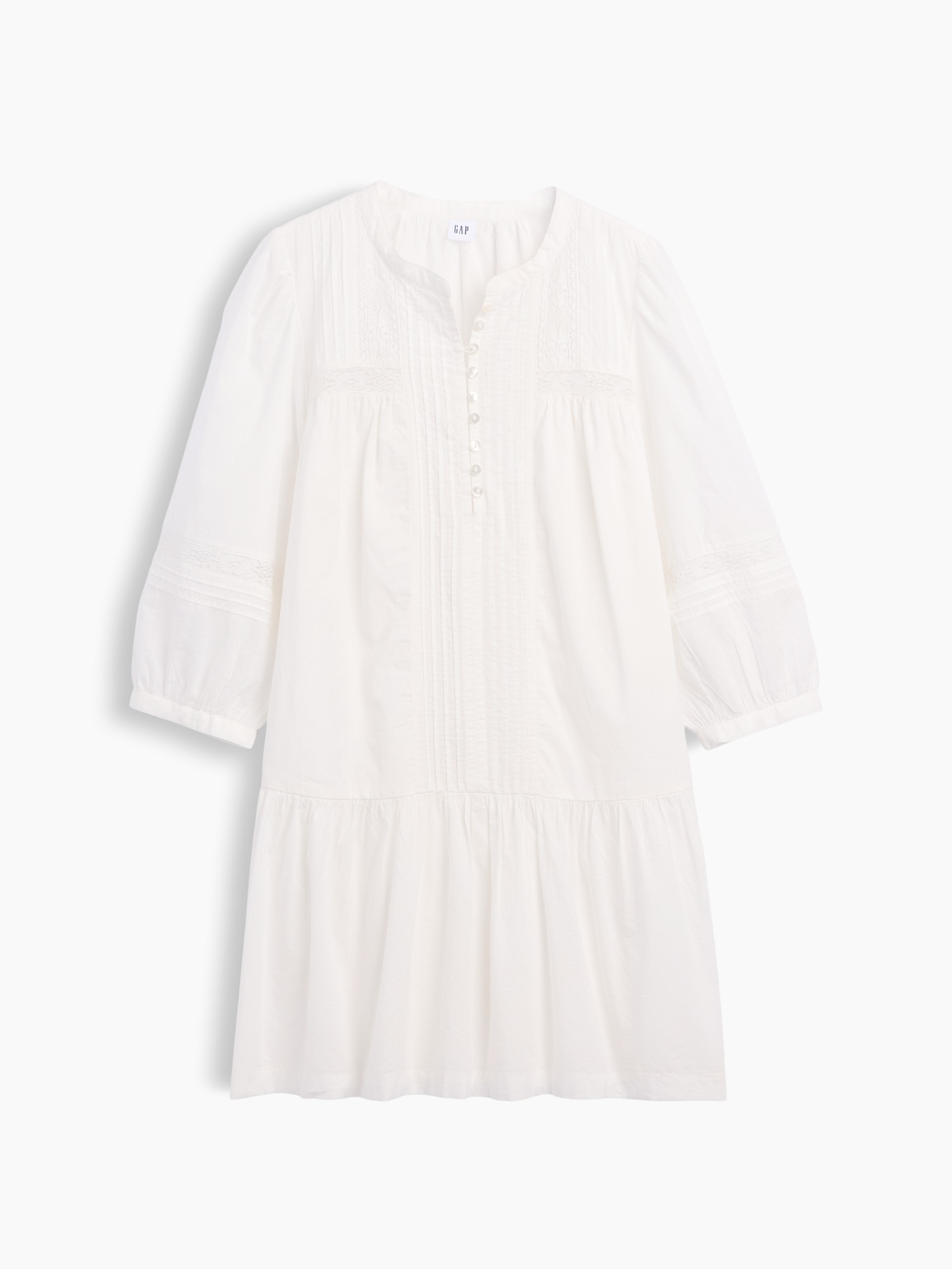 Gap Lace-Trim Drop-Waist Mini Dress — фото 4