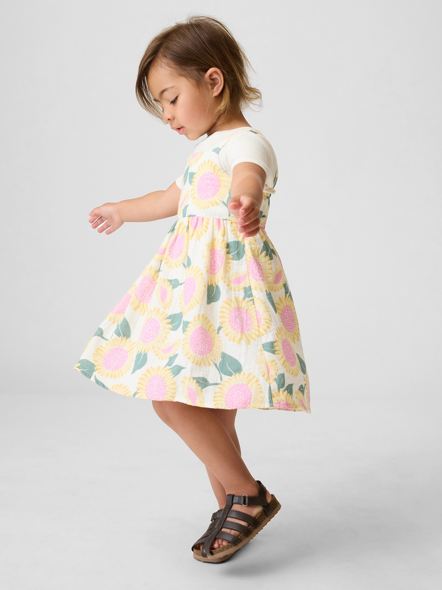 Детские платья Gap Baby & Toddler Cotton Gauze Sunflower Dress — фото 2