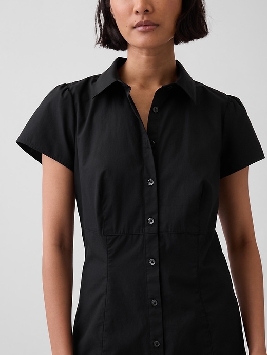 Image number 4 showing, Empire-Waist Mini Shirtdress