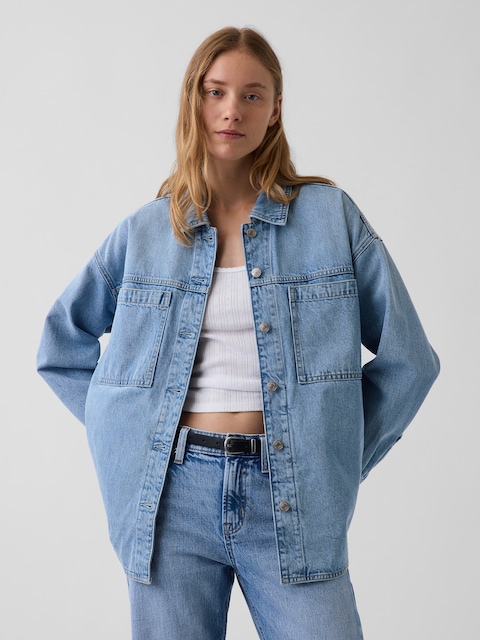 Denim Oversized Shirt Jacket
