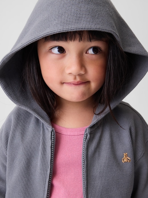 Image number 2 showing, Baby & Toddler Waffle Zip Hoodie