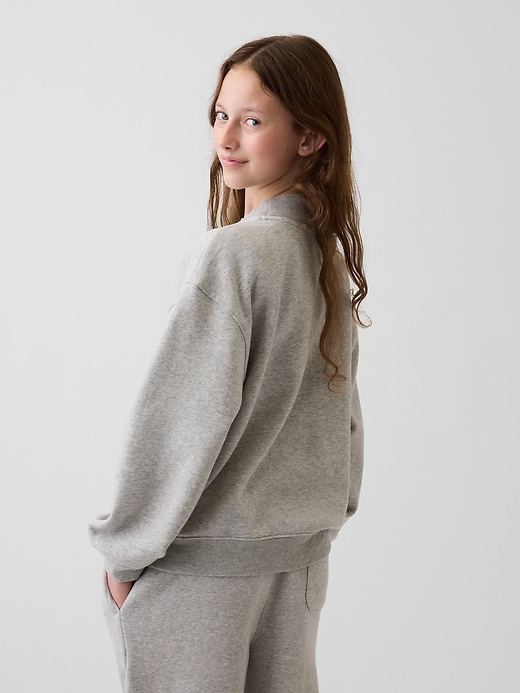 Image number 3 showing, Kids VintageSoft Oversized Mockneck Logo Sweatshirt