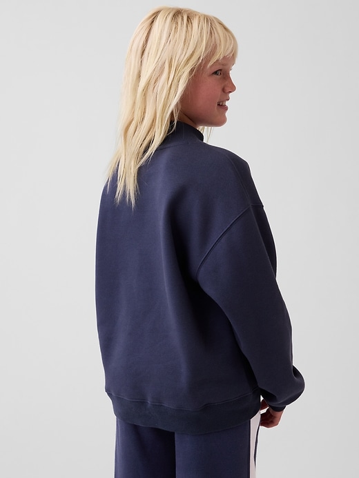 Image number 2 showing, Kids VintageSoft Oversized Mockneck Logo Sweatshirt
