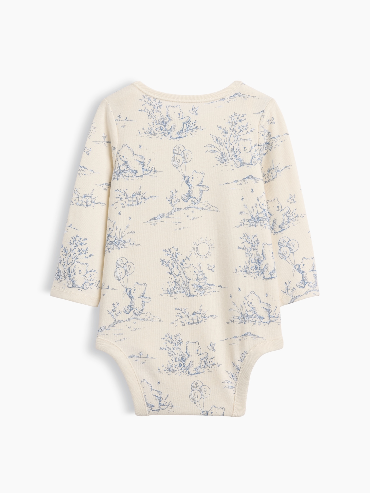 Baby First Favorites Organic Cotton Bear Toile Bodysuit