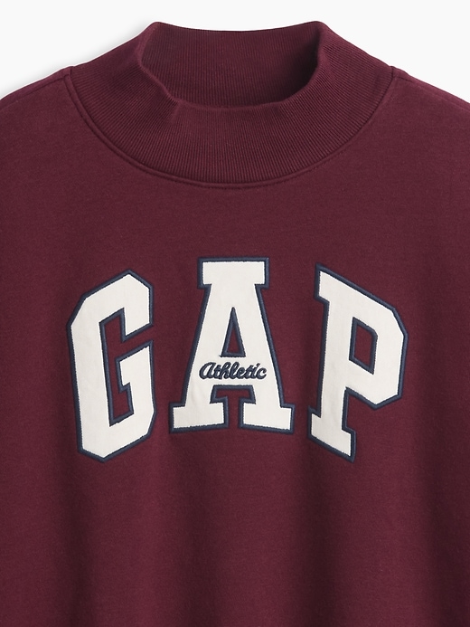 Image number 2 showing, Kids VintageSoft Oversized Mockneck Logo Sweatshirt