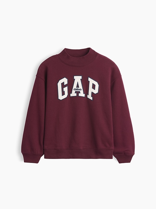 Image number 3 showing, Kids VintageSoft Oversized Mockneck Logo Sweatshirt