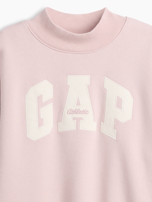 Image number 2 showing, Kids VintageSoft Oversized Mockneck Logo Sweatshirt