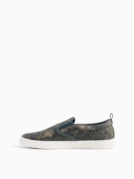 Image number 4 showing, Kids Canvas Camo Slip-On Sneakers