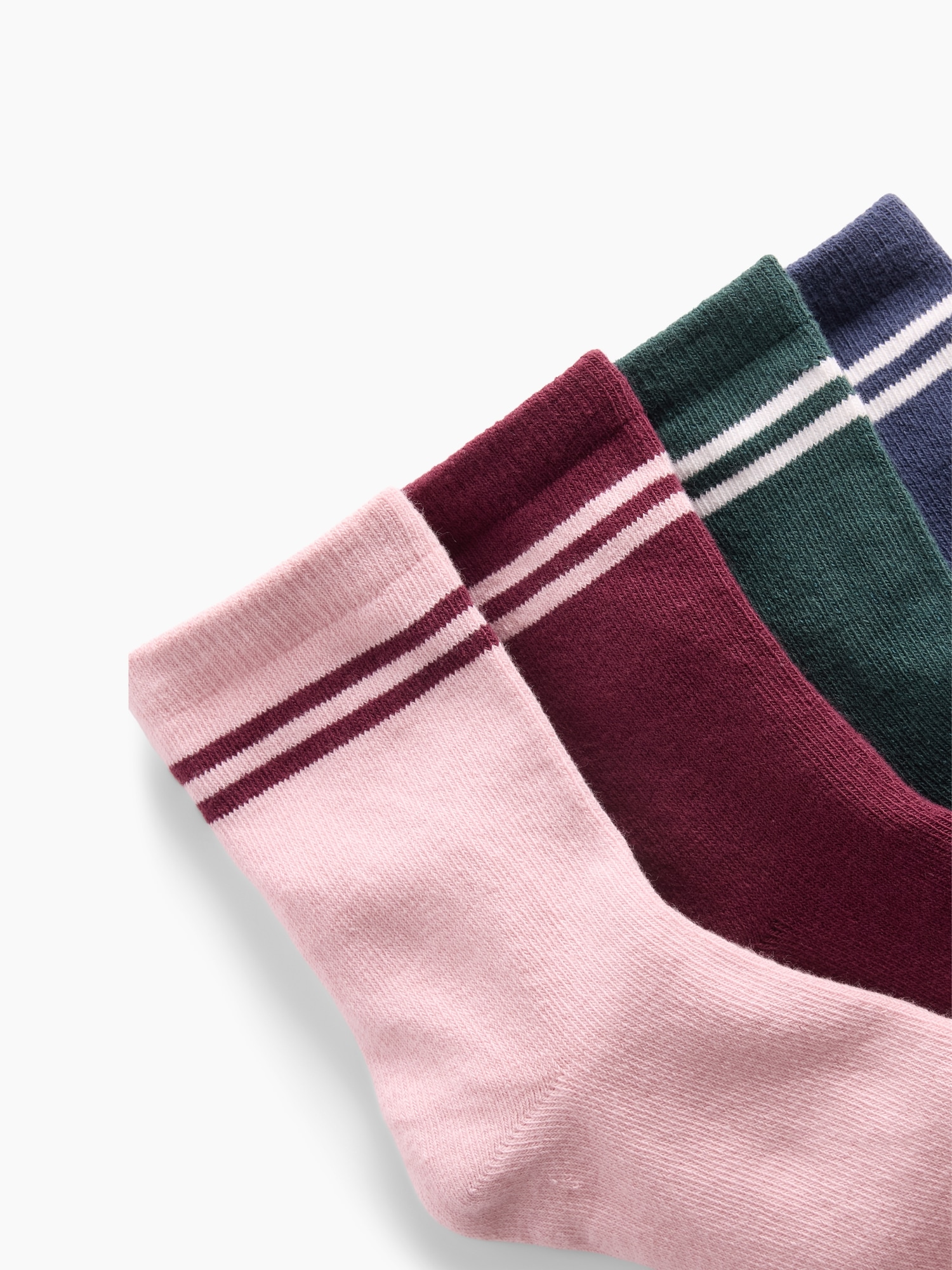 Kids Varisty Stripe Crew Socks (4-Pack)