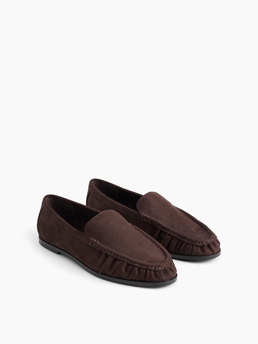 Image number 2 showing, Vegan Suede Ruched Loafers