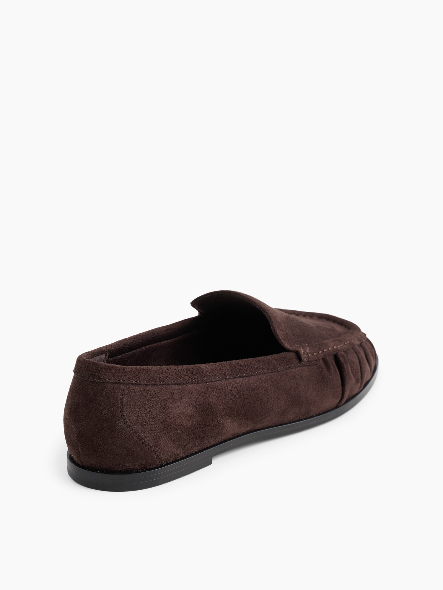 Женские лоферы Gap из экозамши со сборками, цвет: Коричневый — фото 3