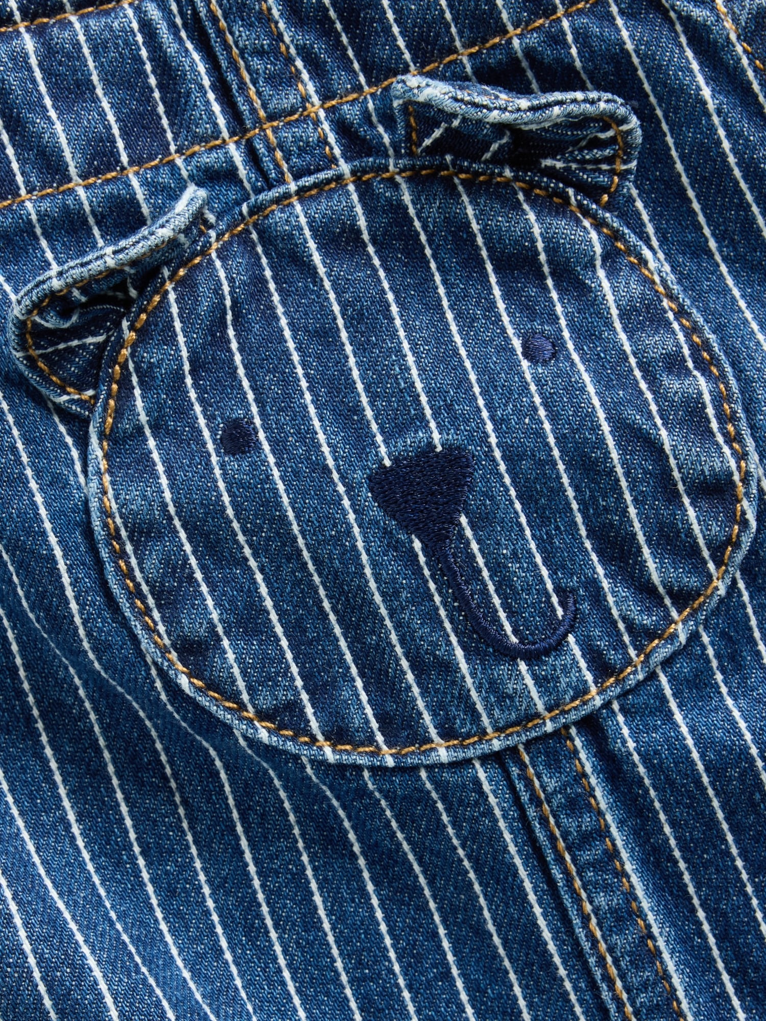Baby Denim Stripe Brannan Bear Overalls