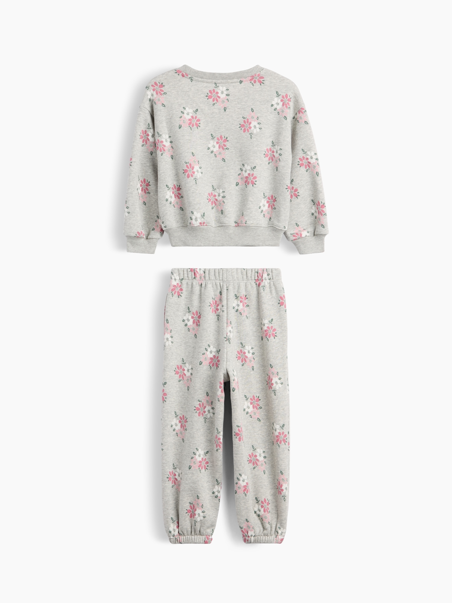 Спортивный комплект для малышей Gap VintageSoft с цветами, цвет: Серый — фото 2