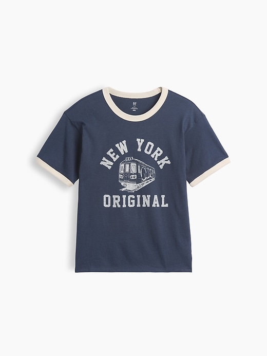Image number 1 showing, Kids Relaxed New York Graphic Ringer T-Shirt