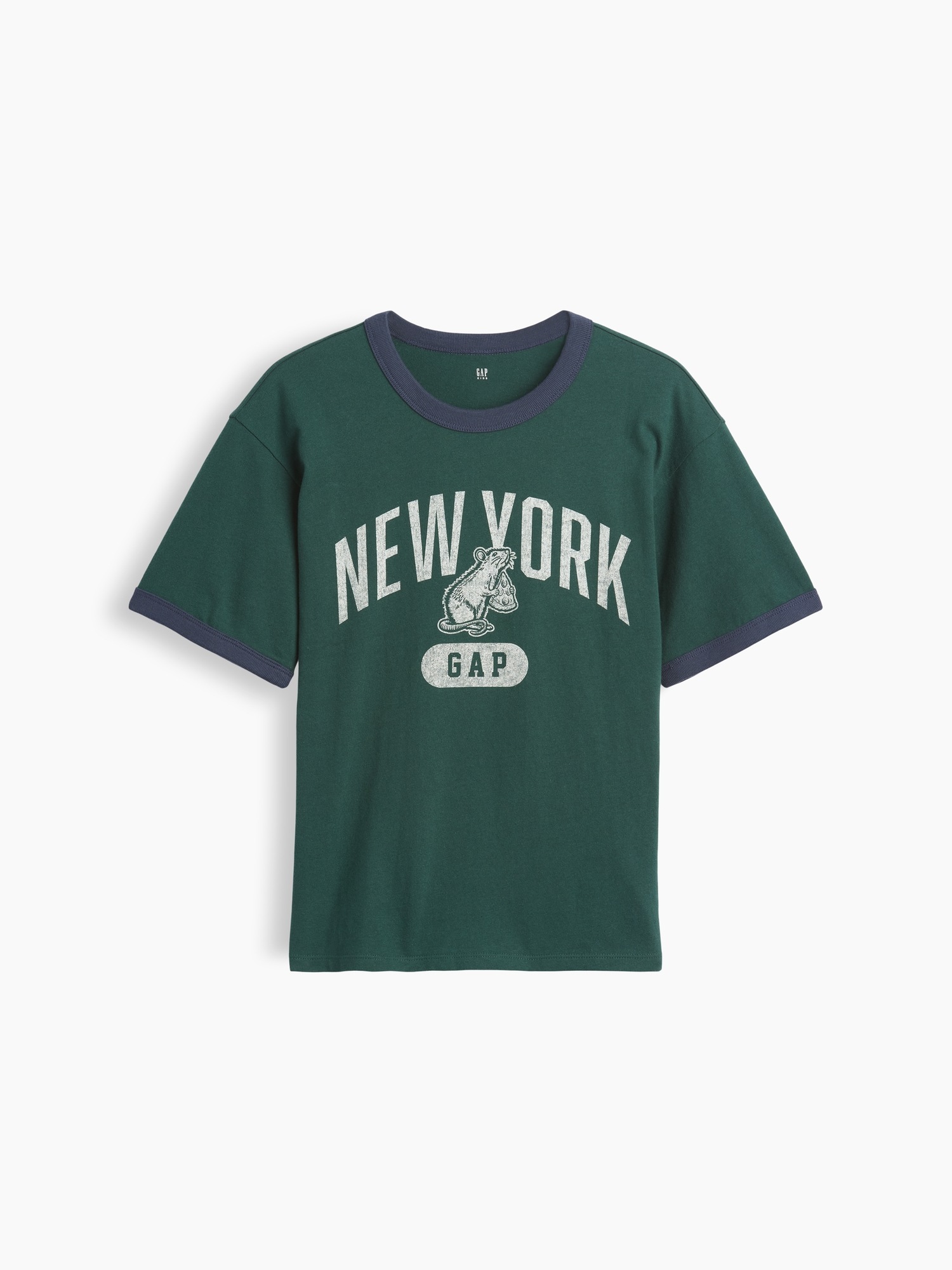 Детские футболки Gap Kids Relaxed New York Graphic Ringer T-Shirt