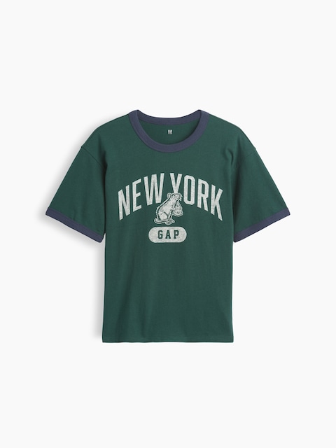 Kids Relaxed New York Graphic Ringer T-Shirt