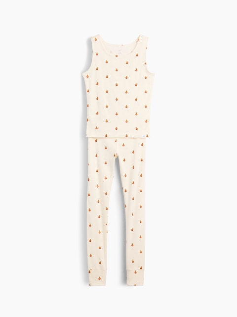 Kids Organic Brushed Cotton Tank & Leggings PJ Set