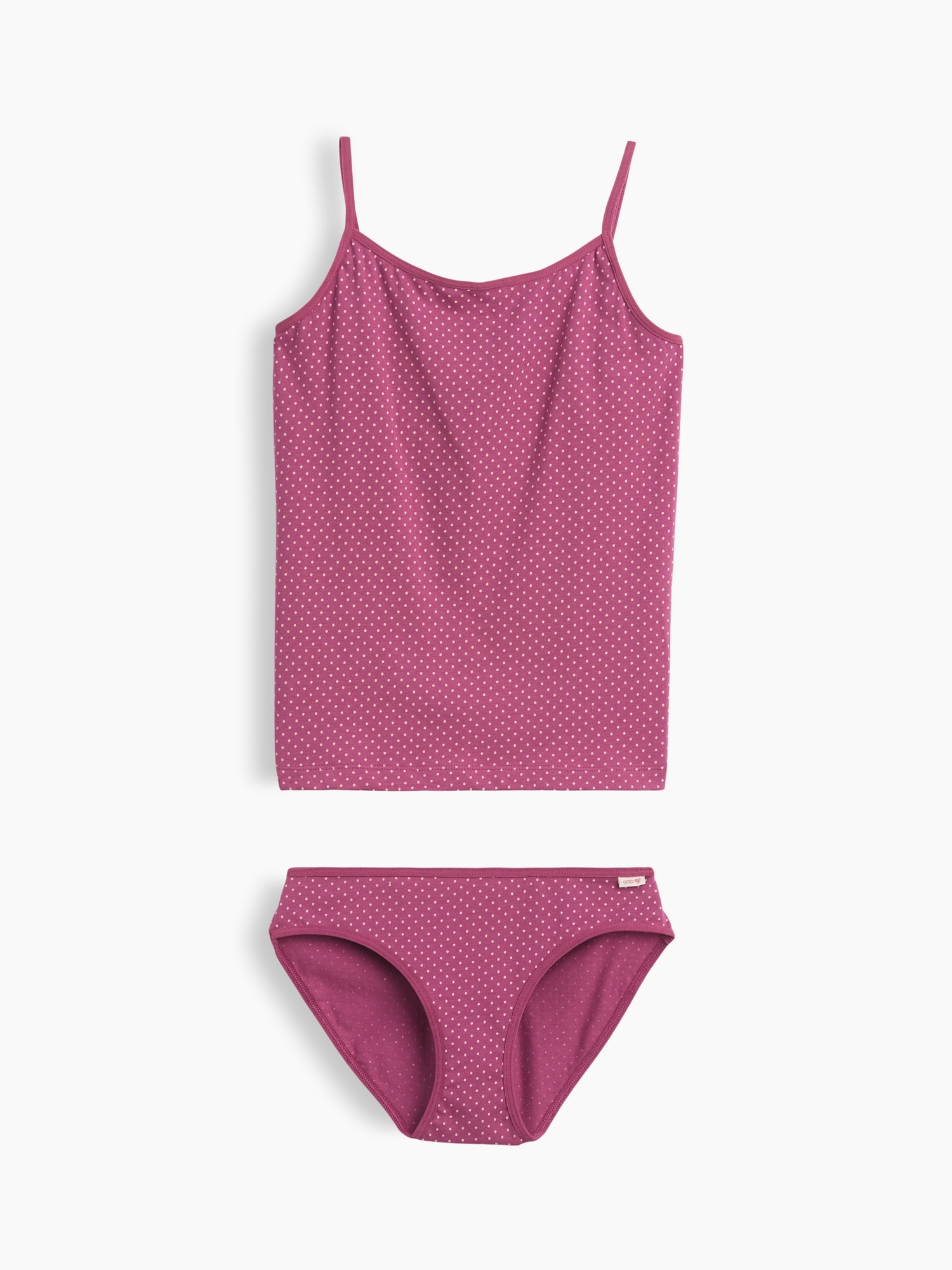 Kids Organic Stretch Cotton PJ Cami & Bikini Brief Set
