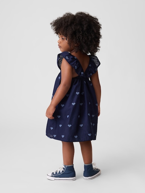 Baby & Toddler Embroidered Flutter-Sleeve Dress