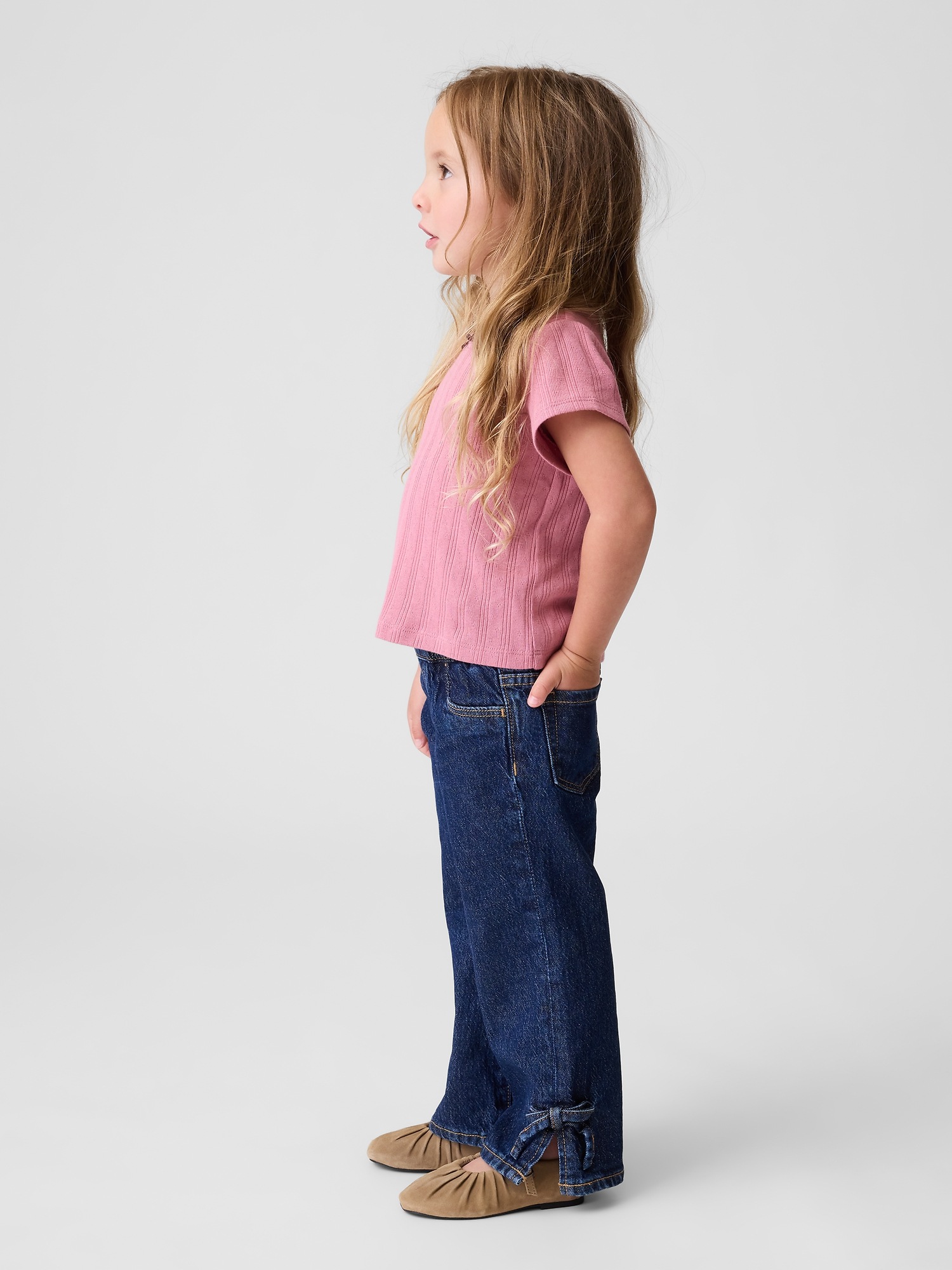 Детские джинсы Gap Baby & Toddler Bow Split-Hem Stride Jeans
