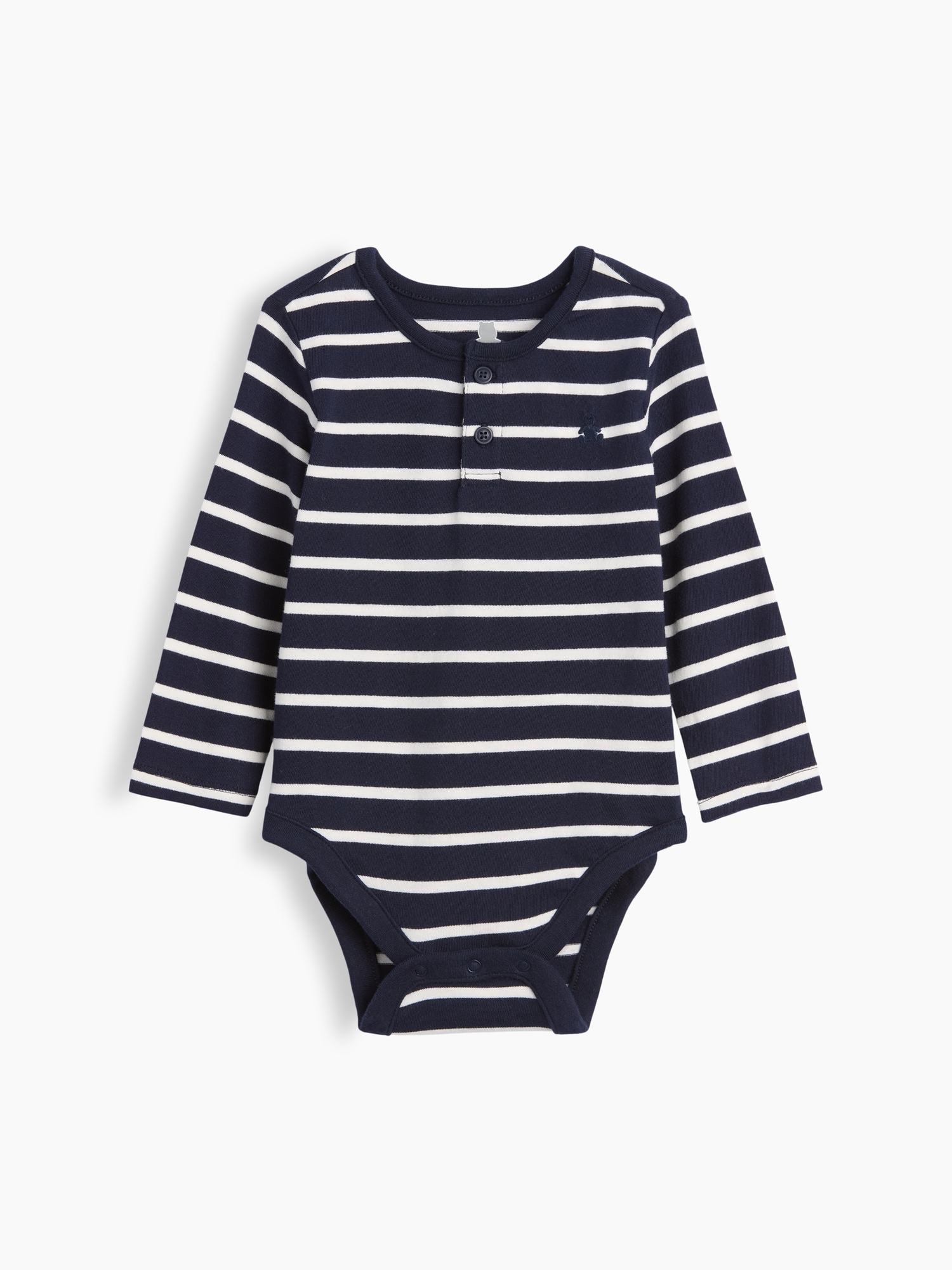Baby First Favorites Organic Cotton Stripe Henley Bodysuit