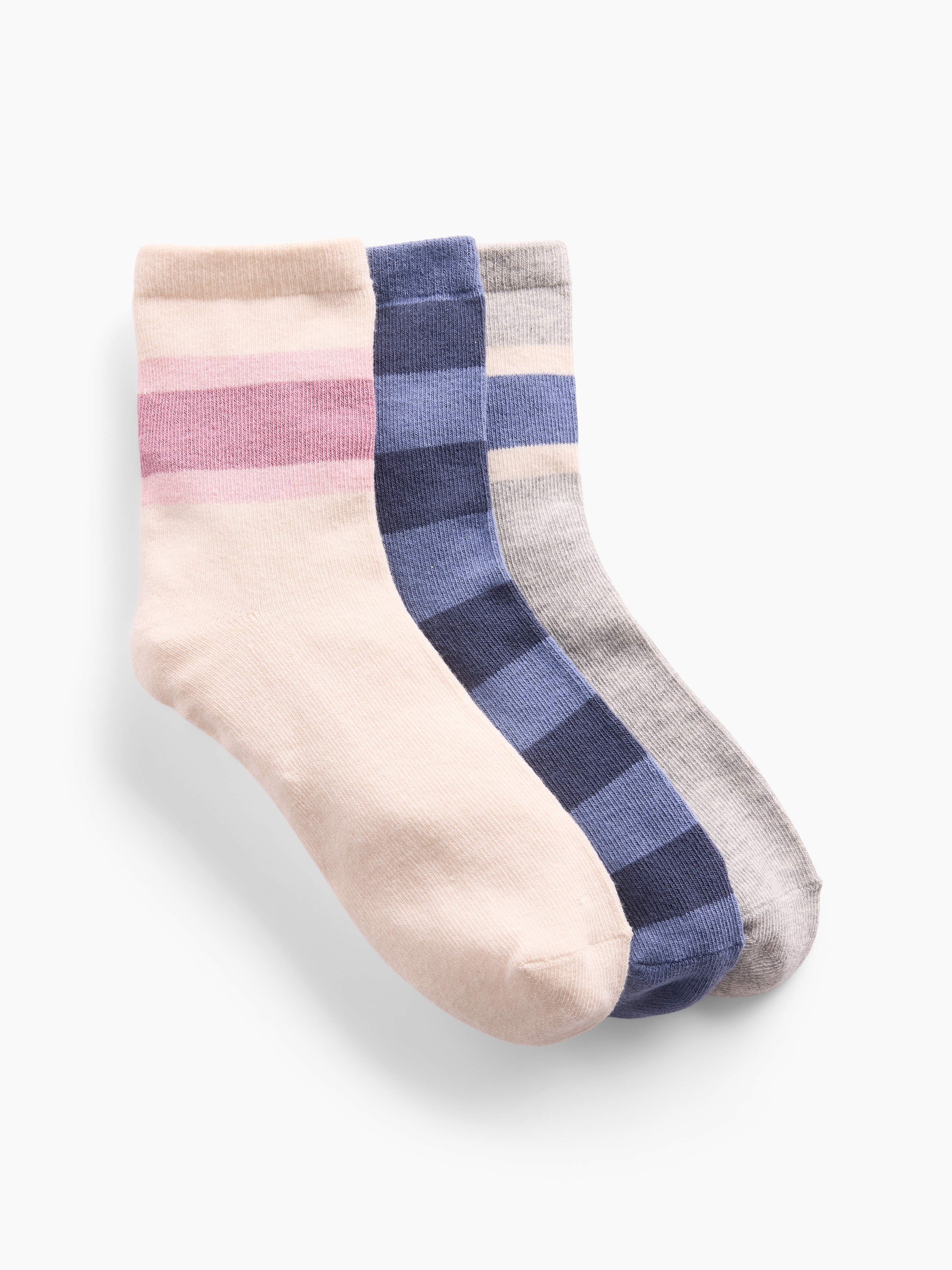 Kids Colorblock Stripe Crew Socks (3-Pack)