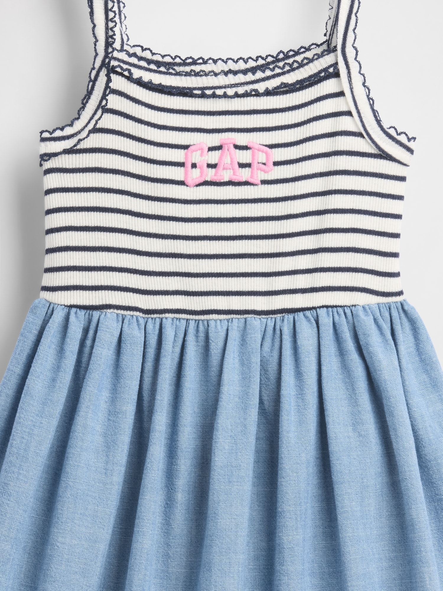 Детские платья Gap Baby & Toddler Mixed Media Apron Dress — фото 3