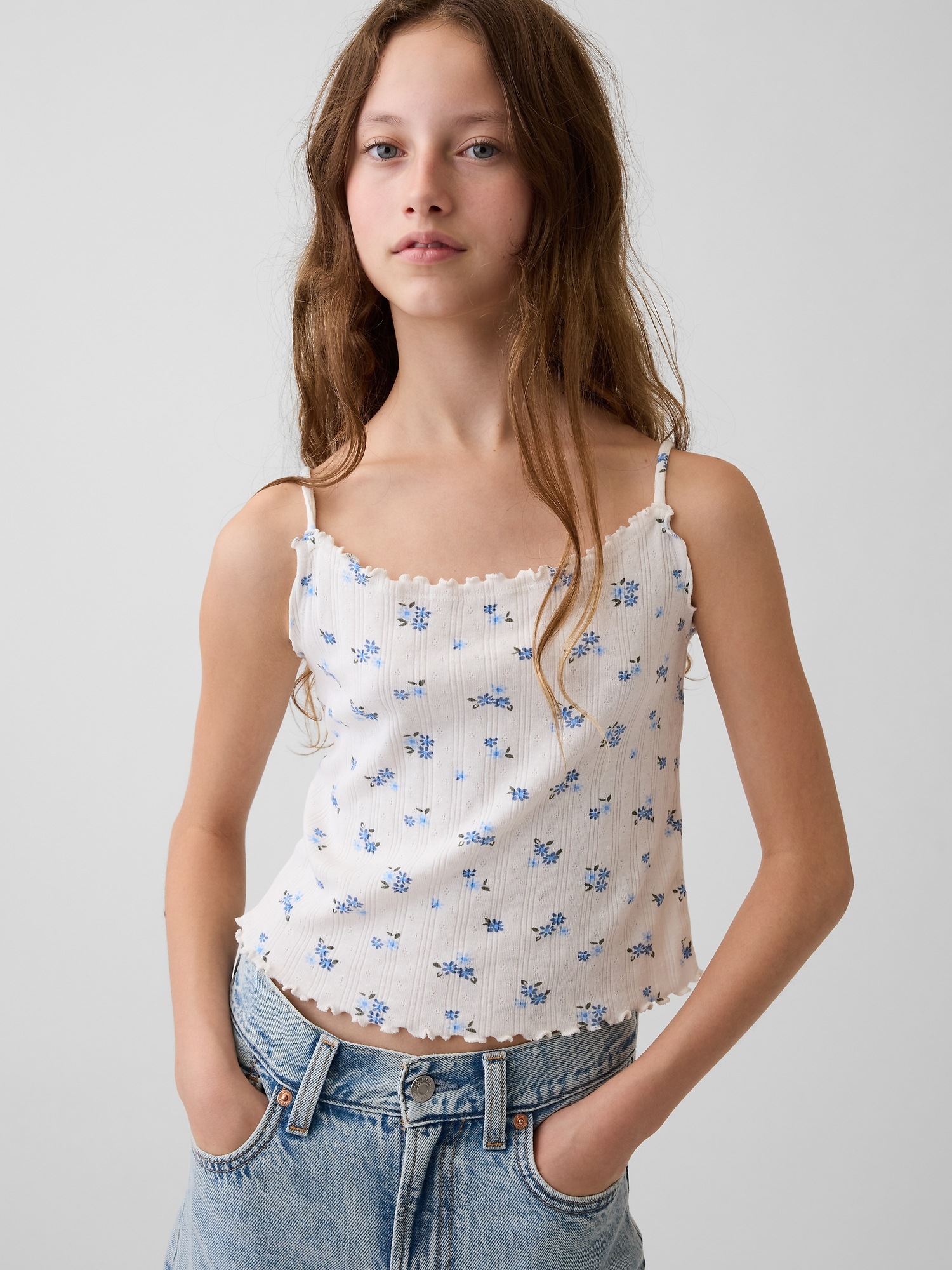 Детские топы Gap Kids Pointelle Rib Cami