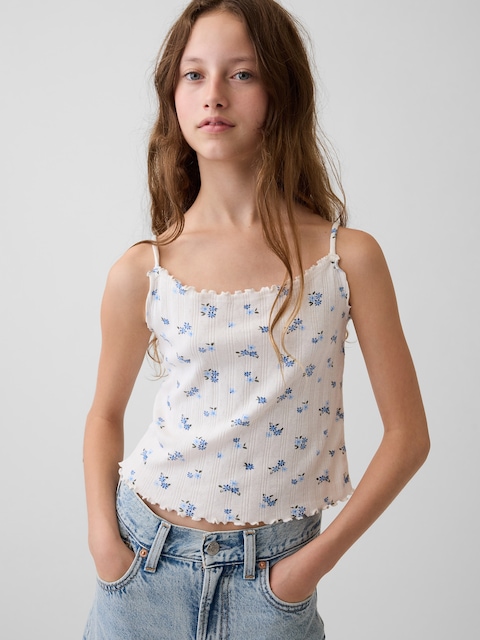 Kids Pointelle Rib Cami