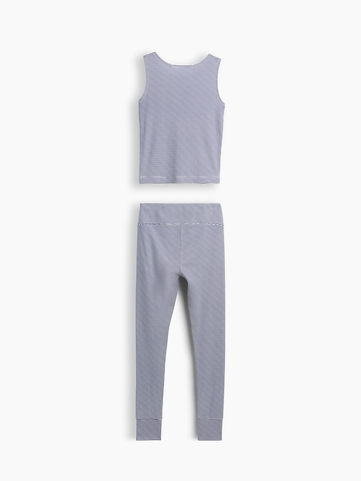Image number 2 showing, Kids Organic Brushed Cotton Tank & Leggings PJ Set