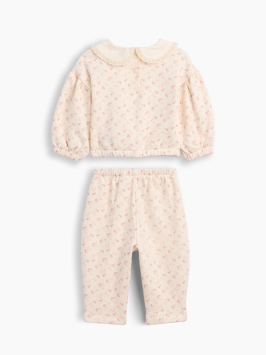 Image number 2 showing, Baby VintageSoft Lace-Collar Sweat Set