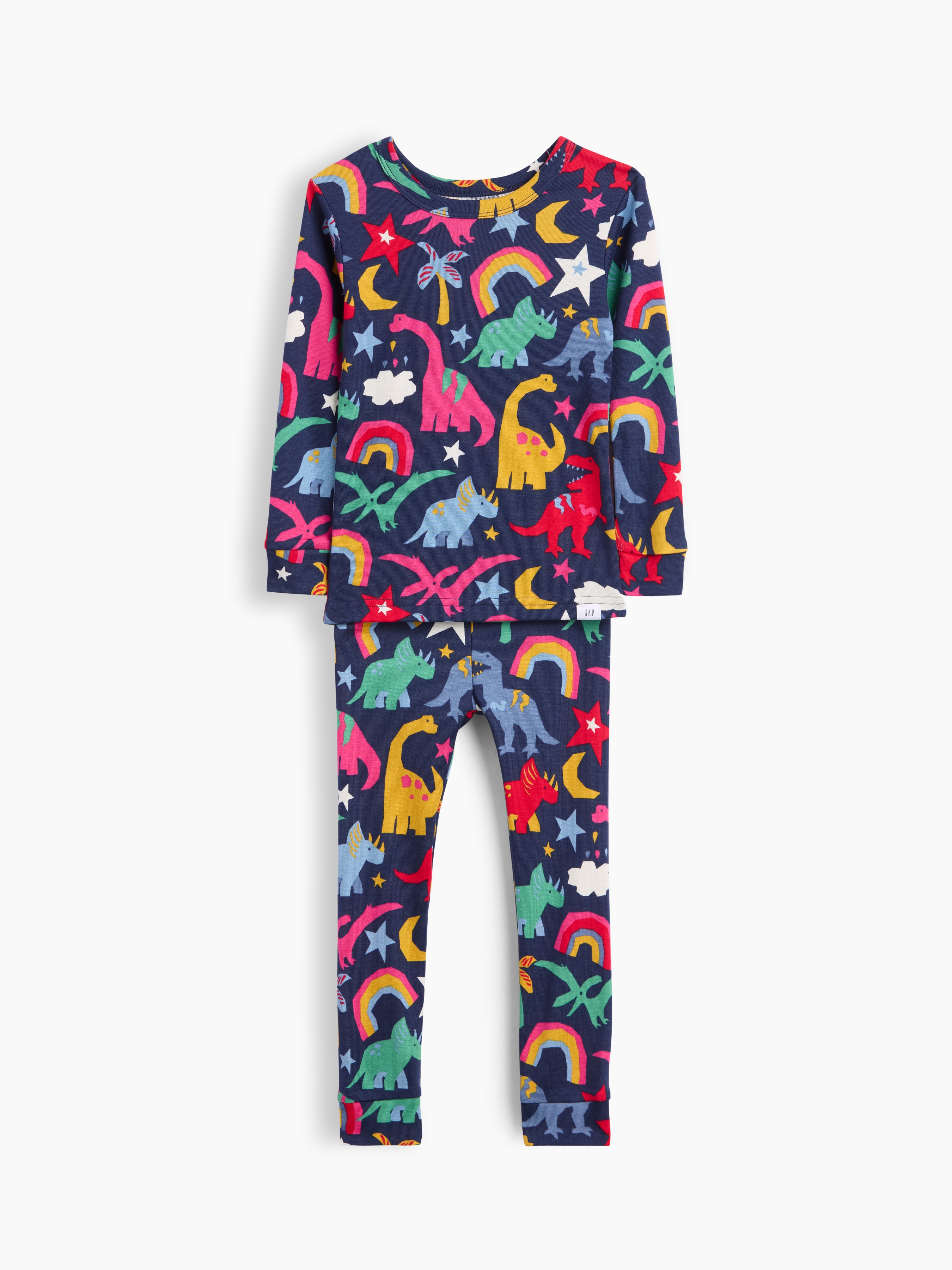 Baby & Toddler Organic Brushed Cotton Rainbow Dino PJ Set