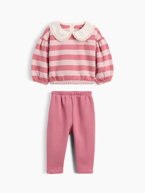 Baby VintageSoft Lace-Collar Sweat Set
