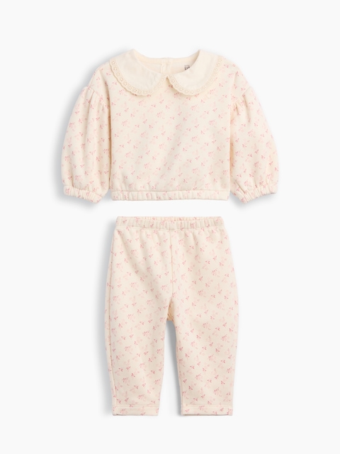 Baby VintageSoft Lace-Collar Sweat Set